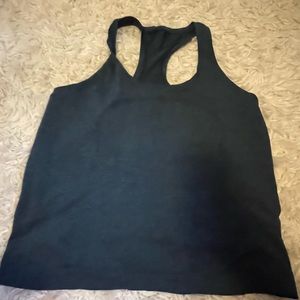 Lululemon swiftly tank size 10 race length navy blue